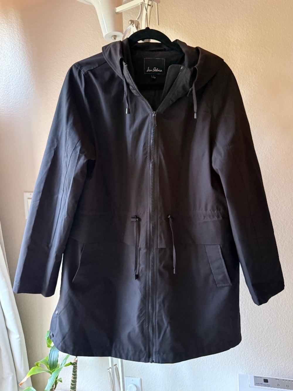 Sam Edelman Black Peplum Rain Anorak - Size L